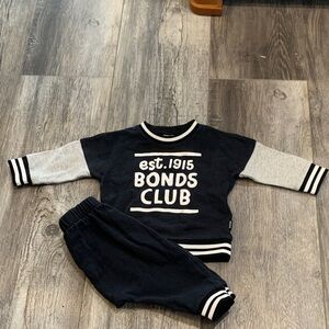 Bonds Black and Gray Toddler Set